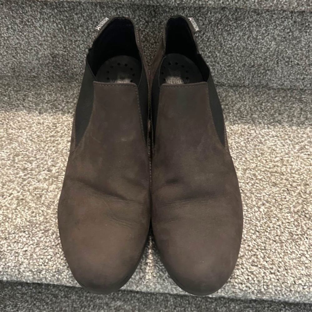 MEPHISTO 'Tosca' Slip-On Wedge  BUCKSOFT ANKLE BOOT BOOTIES 9.5 - Picture 2 of 4